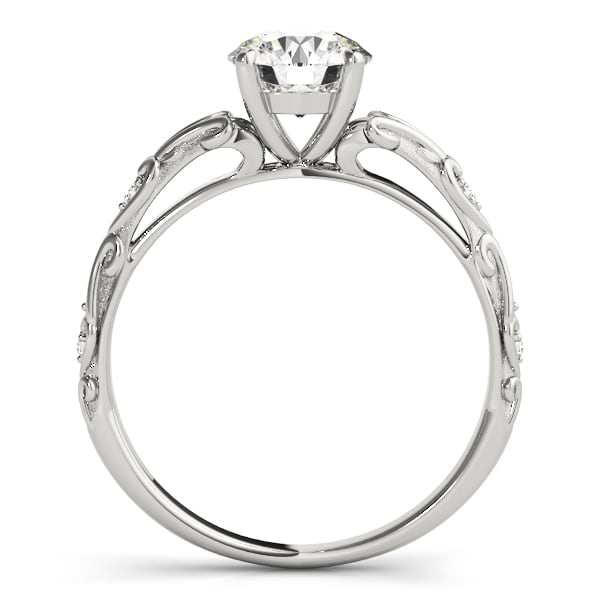 Diamond Antique Style Bridal Set 14k White Gold (0.07ct)