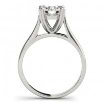 Solitaire Cathedral Prong-Set Engagement Ring Setting 14K White Gold