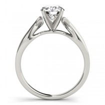 Solitaire Bypass Twisted Engagement Ring Setting 14k White Gold