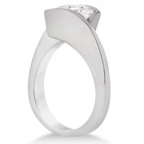 Tension Set Diamond Engagement Ring & Band Bridal Set 14K White Gold