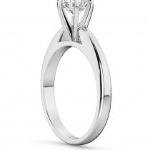 Six-Prong 14k White Gold Solitaire Engagement Ring Setting