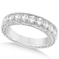 Antique Diamond Wedding & Engagement Ring Set 14k White Gold (2.15ct)