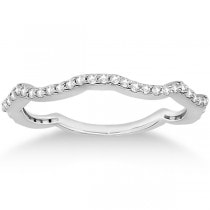 Infinity Diamond Engagement Ring with Band 14k White Gold (0.65ct)