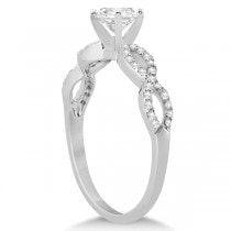 Infinity Princess Cut Diamond Engagement Ring 14k White Gold (0.50ct)