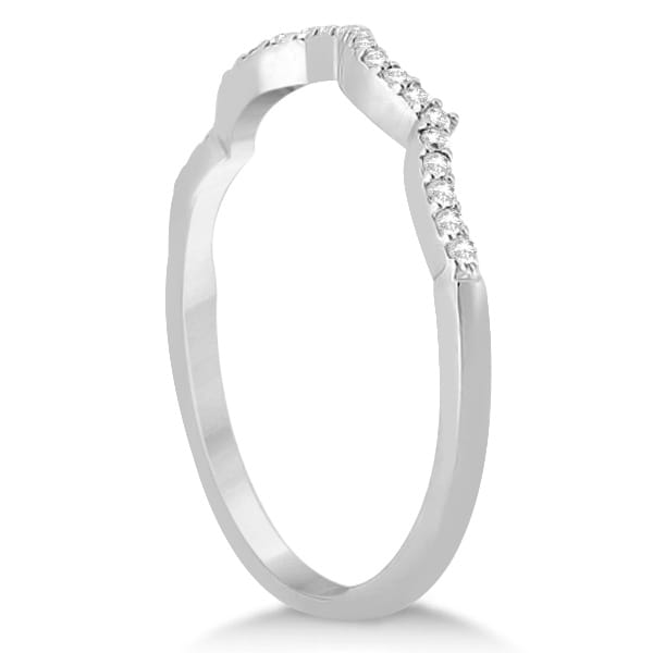 Infinity Twisted Diamond Matching Bridal Set 14K White Gold (0.34ct)