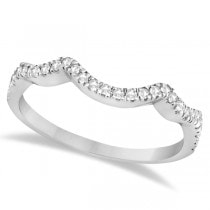 Diamond Infinity Halo Engagement Ring & Band Set 14K White Gold (0.60ct)