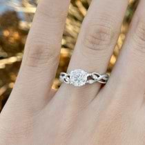 Diamond Marquise Vine Leaf Engagement Ring Setting 14k White Gold (0.20ct)